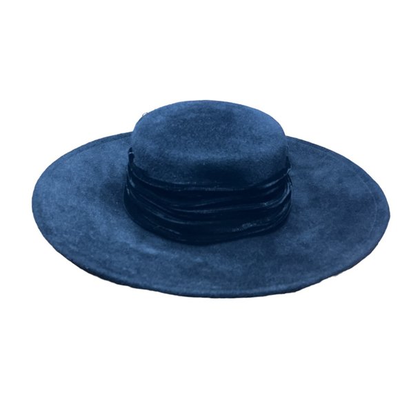 Vintage 90s Plaza Suite By Betmar Women's Black Velvet Ribbon Pretty‎ Woman Hat - Picture 2 of 6